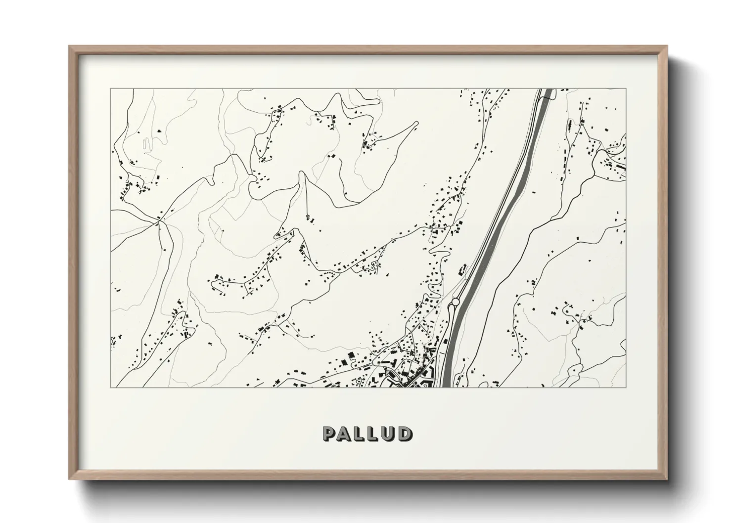Une affiche de carte sur Pallud