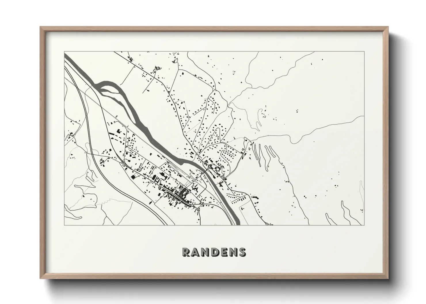 Une affiche de carte sur Randens