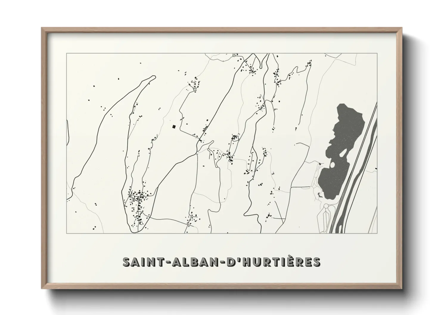 Une affiche de carte sur Saint-Alban-d'Hurtières