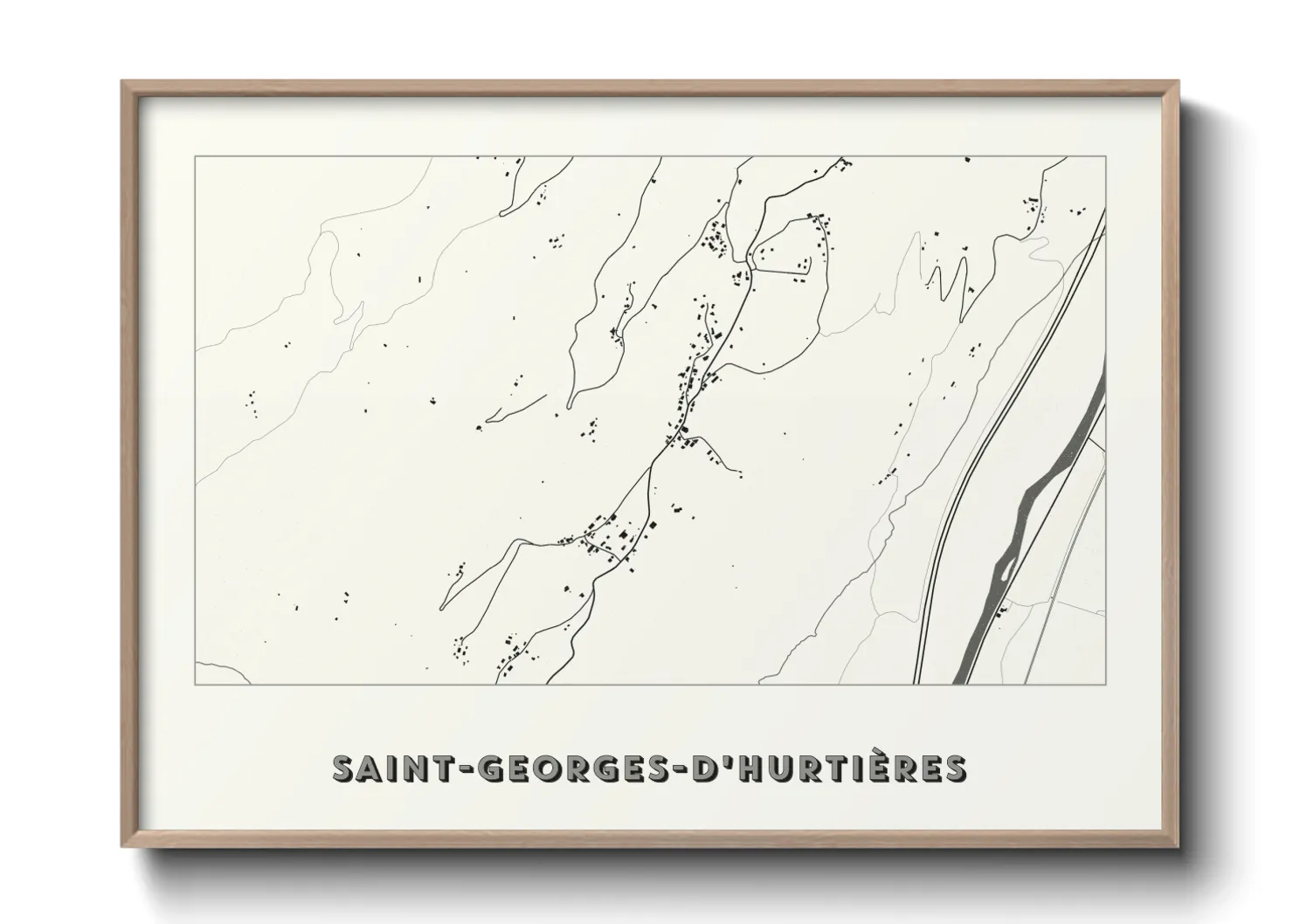 Une affiche de carte sur Saint-Georges-d'Hurtières