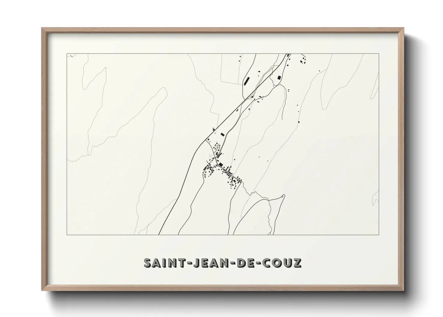 Une affiche de carte sur Saint-Jean-de-Couz