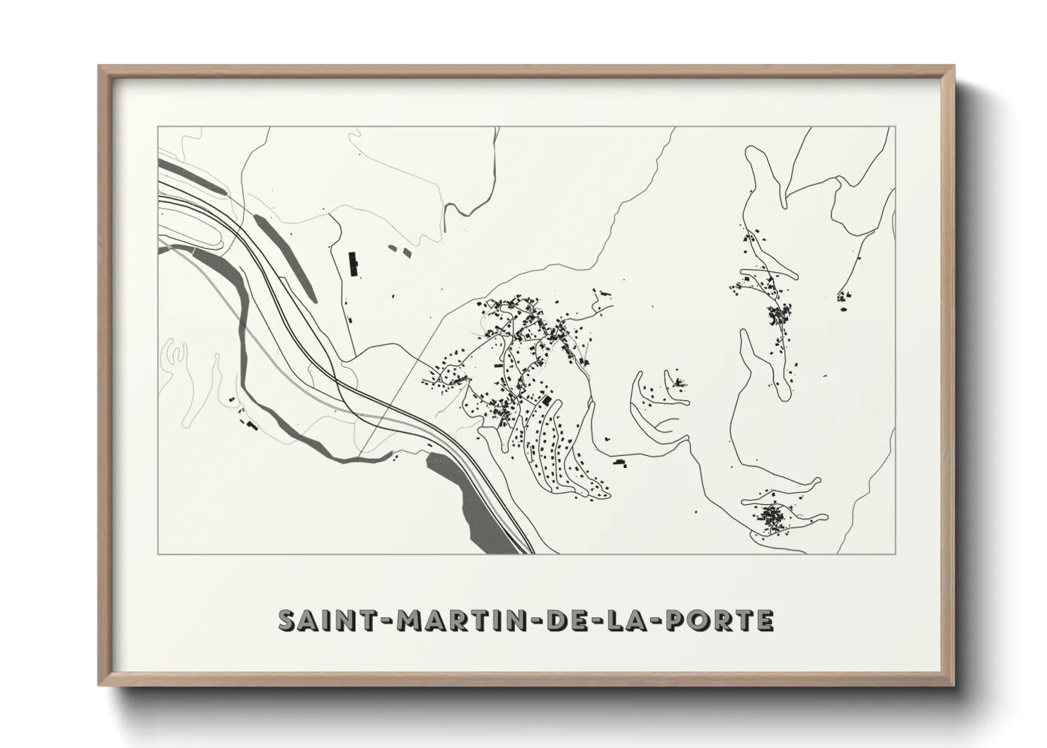 Une affiche de carte sur Saint-Martin-de-la-Porte
