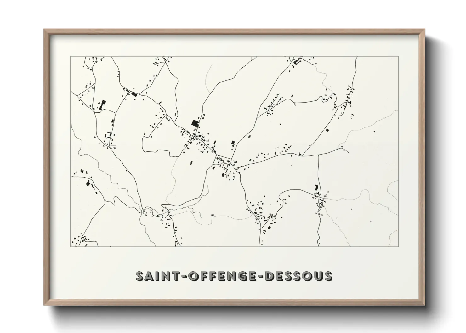 Une affiche de carte sur Saint-Offenge-dessous