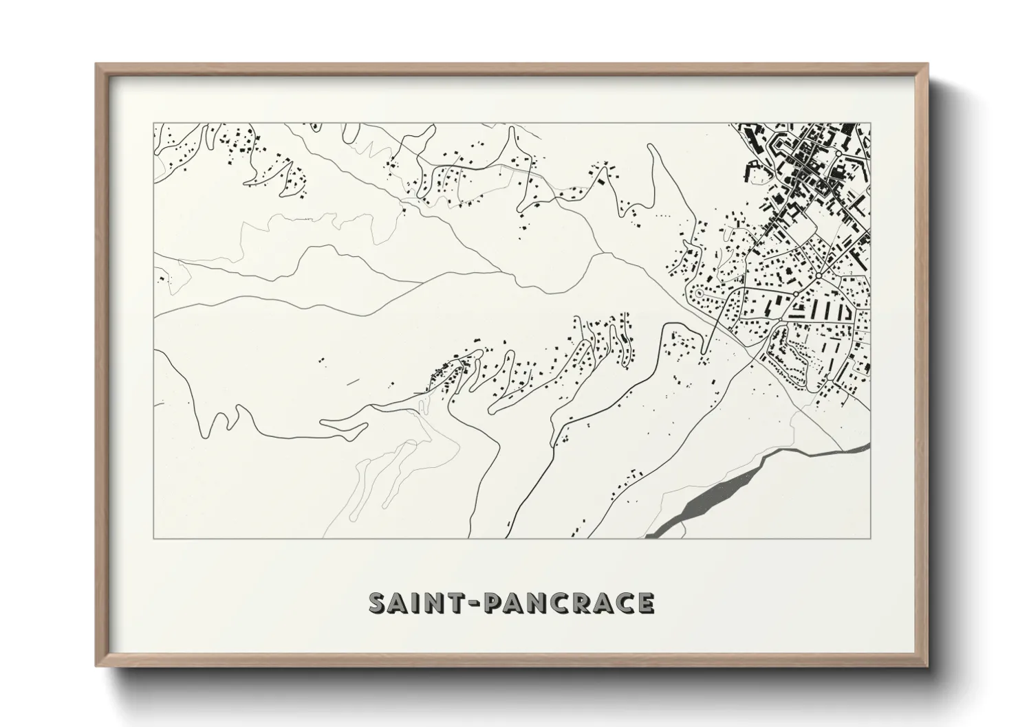 Une affiche de carte sur Saint-Pancrace