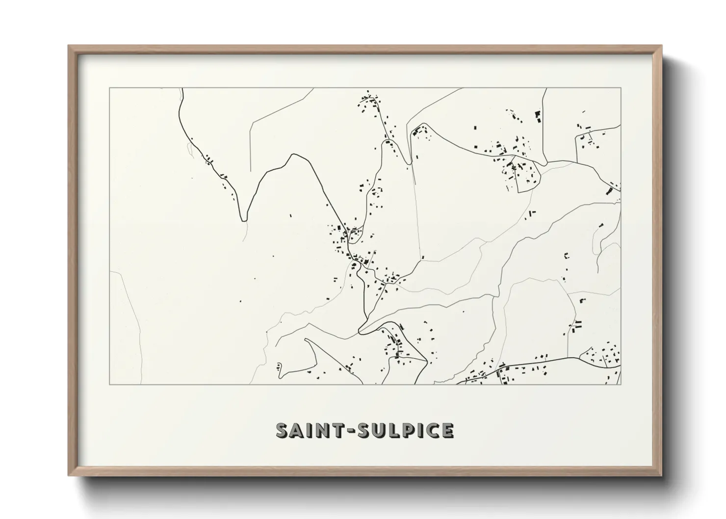 Une affiche de carte sur Saint-Sulpice