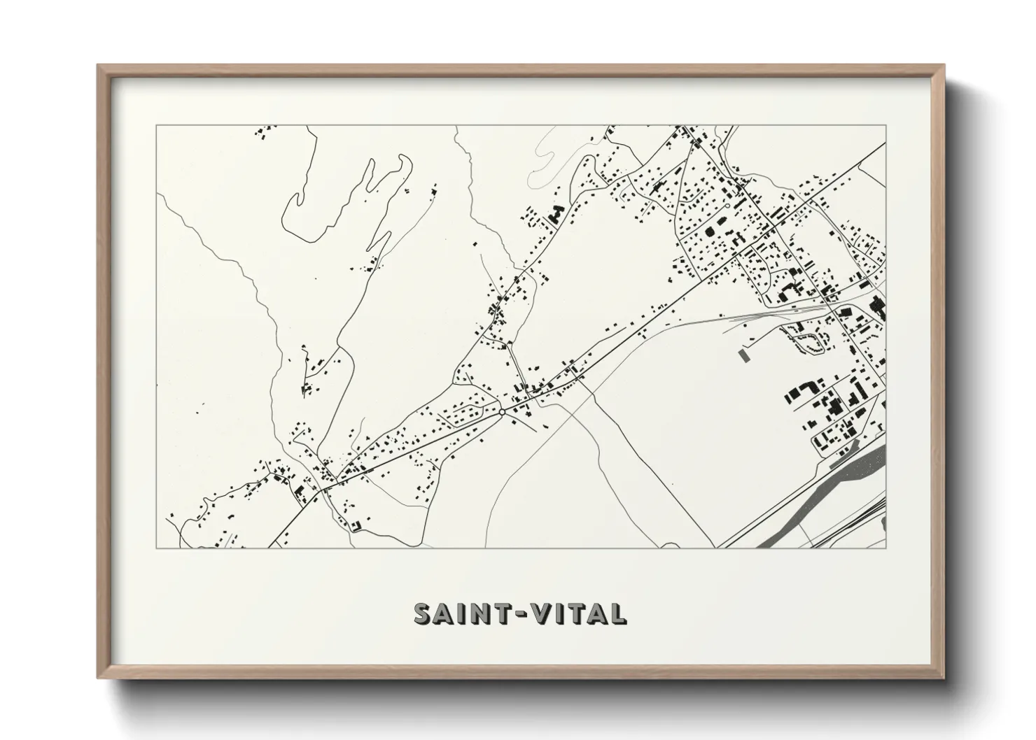 Une affiche de carte sur Saint-Vital