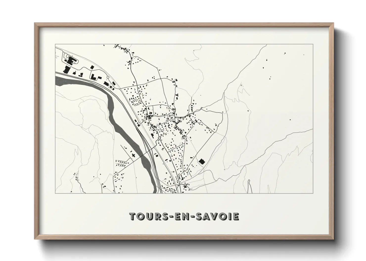 Une affiche de carte sur Tours-en-Savoie