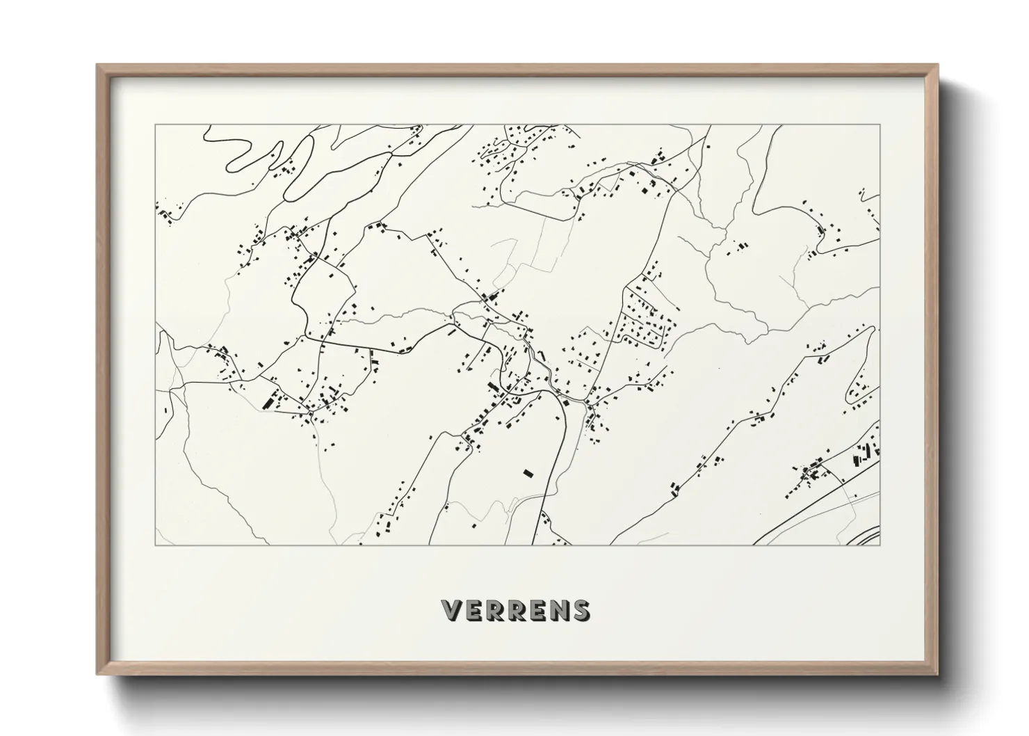 Une affiche de carte sur Verrens