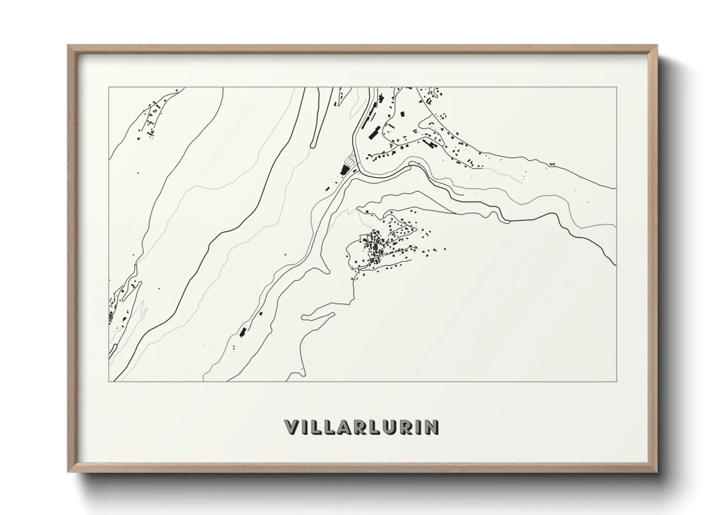 Une affiche de carte sur Villarlurin