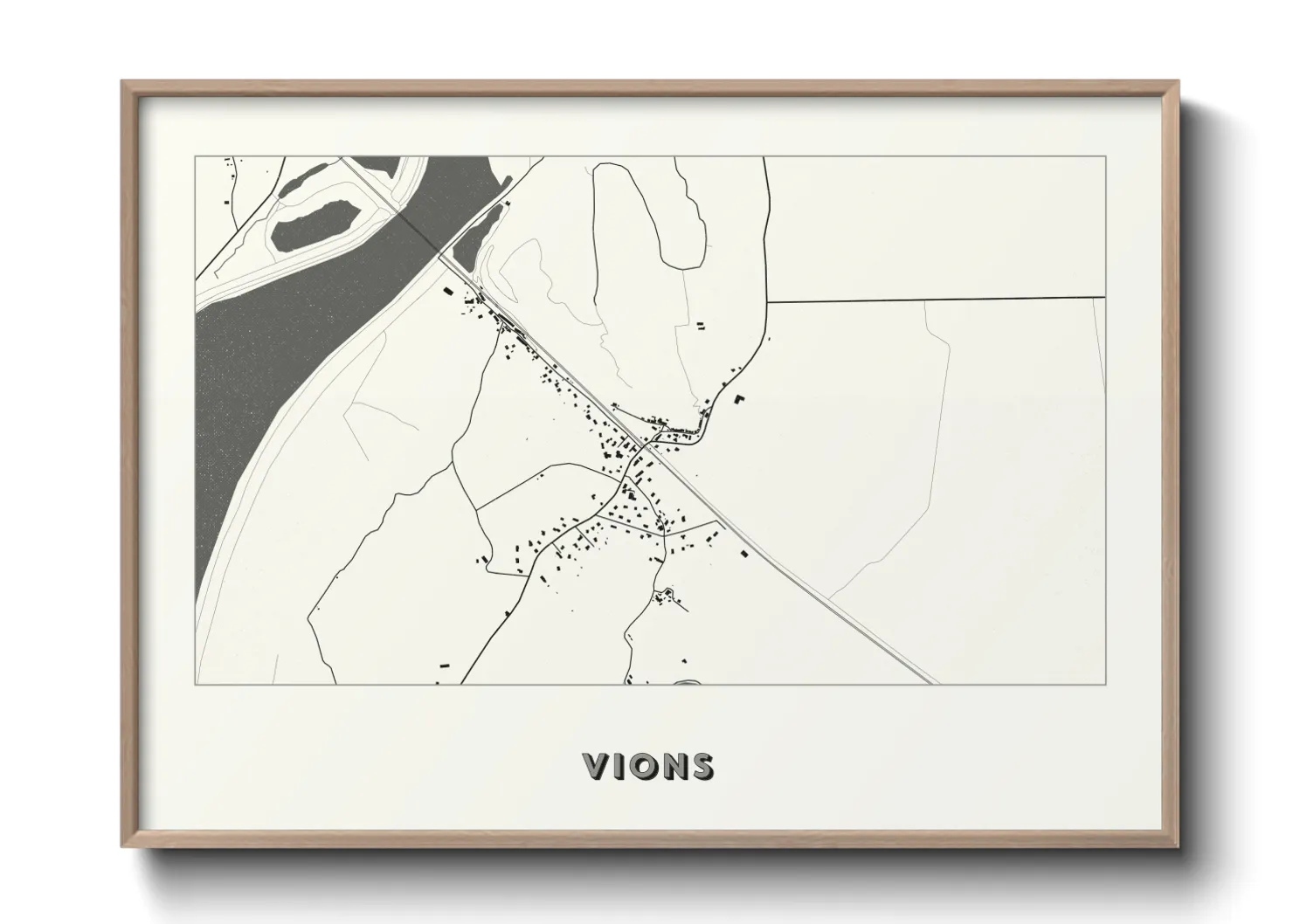 Une affiche de carte sur Vions