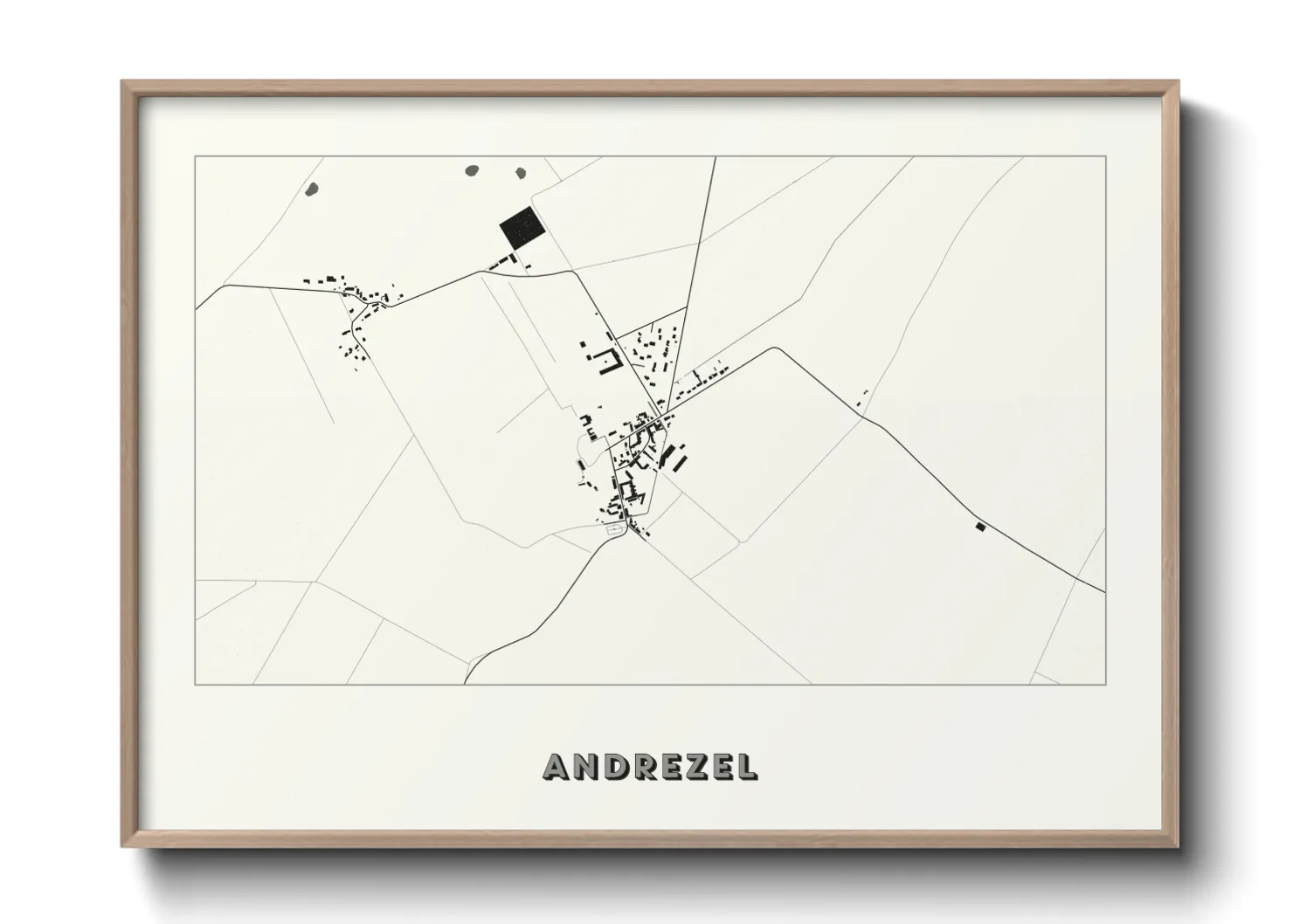 Une affiche de carte sur Andrezel