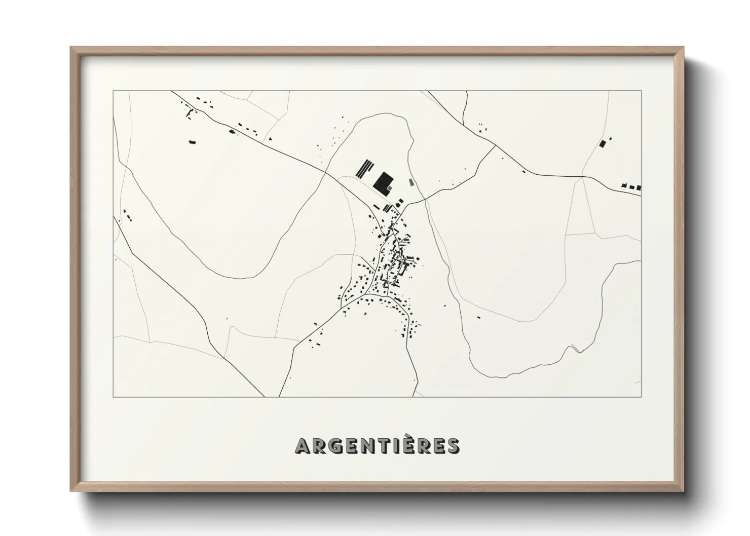 Une affiche de carte sur Argentières
