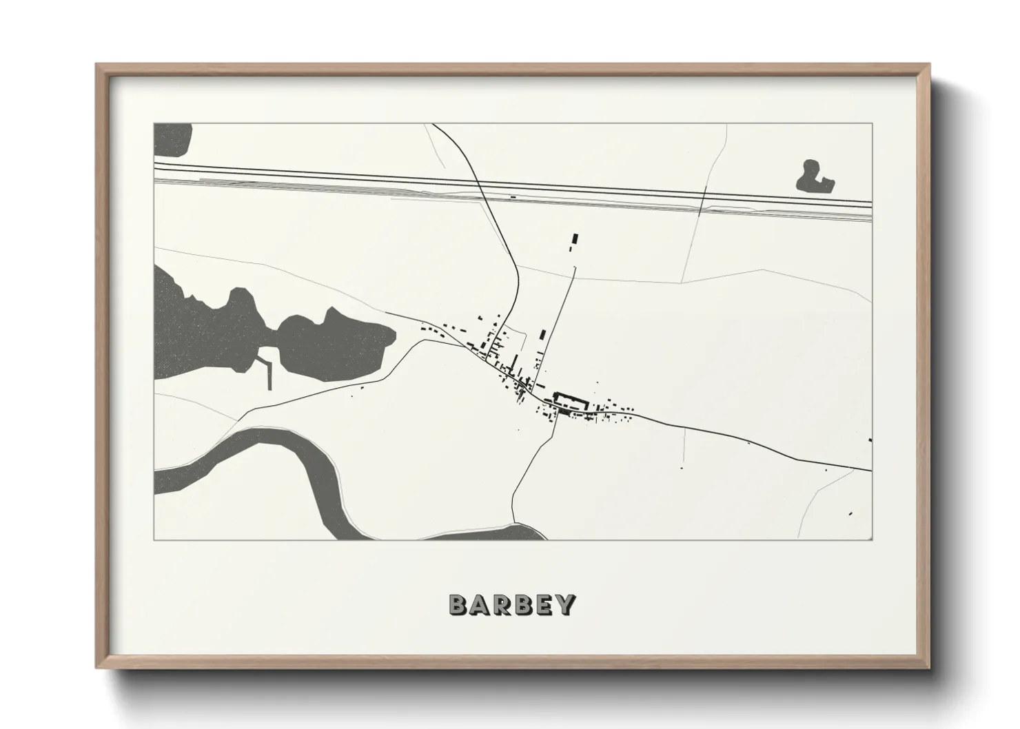 Une affiche de carte sur Barbey