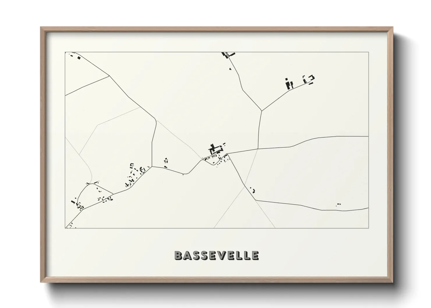 Une affiche de carte sur Bassevelle