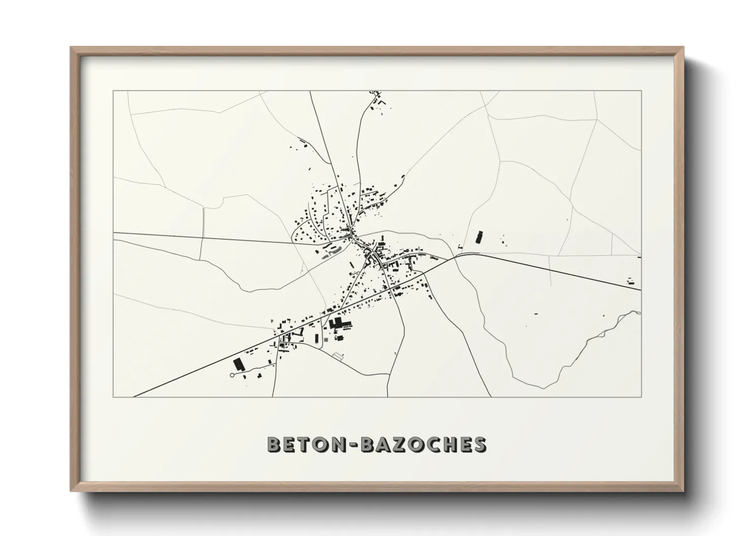 Une affiche de carte sur Beton-Bazoches