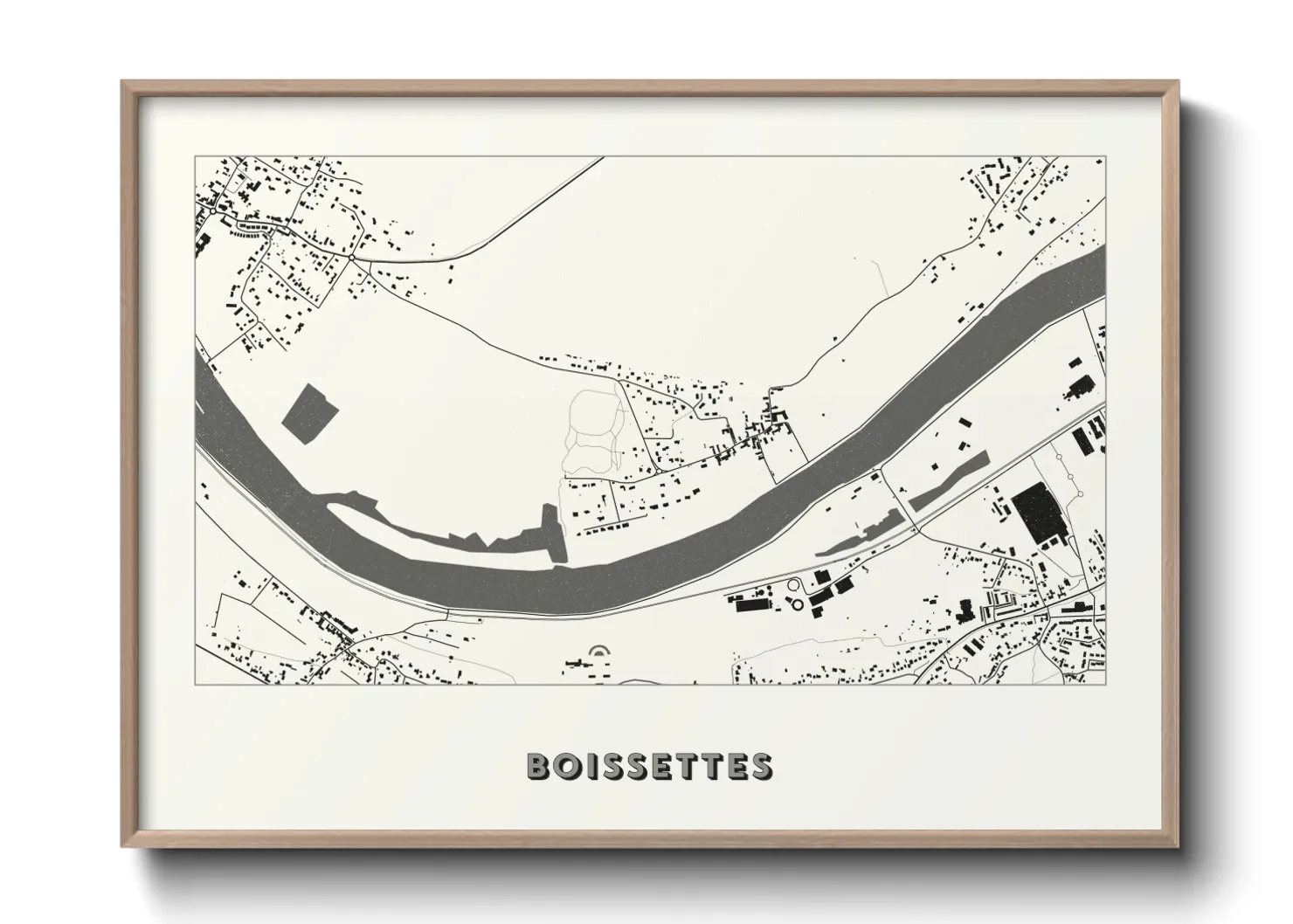 Une affiche de carte sur Boissettes