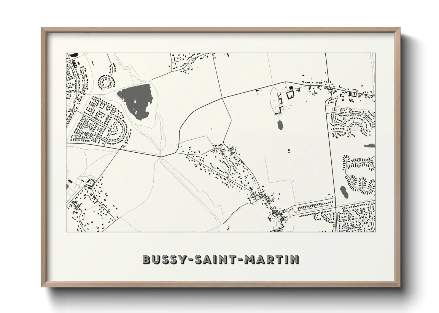 Une affiche de carte sur Bussy-Saint-Martin
