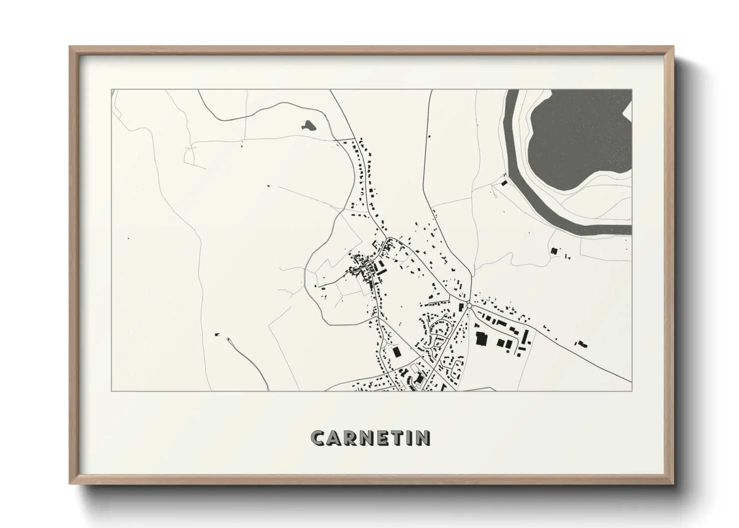 Une affiche de carte sur Carnetin