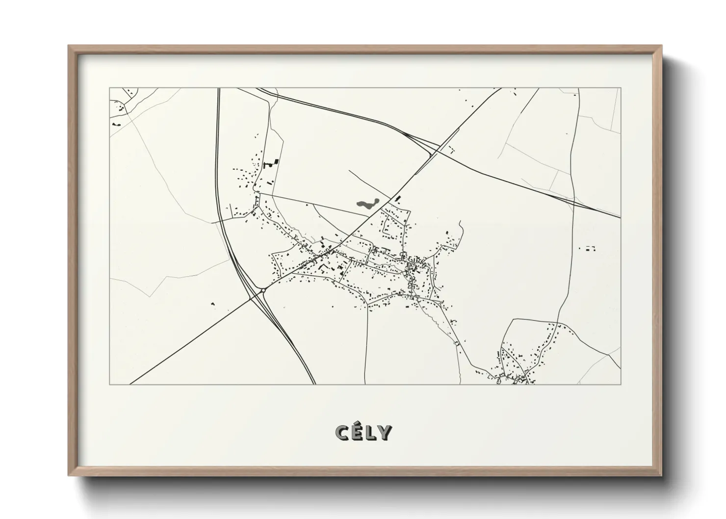 Une affiche de carte sur Cély