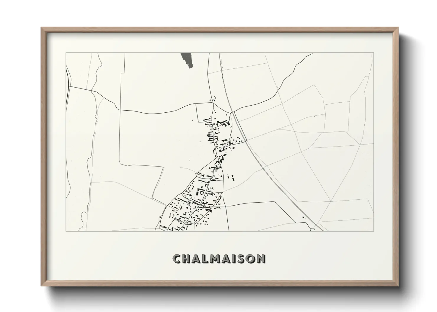 Une affiche de carte sur Chalmaison