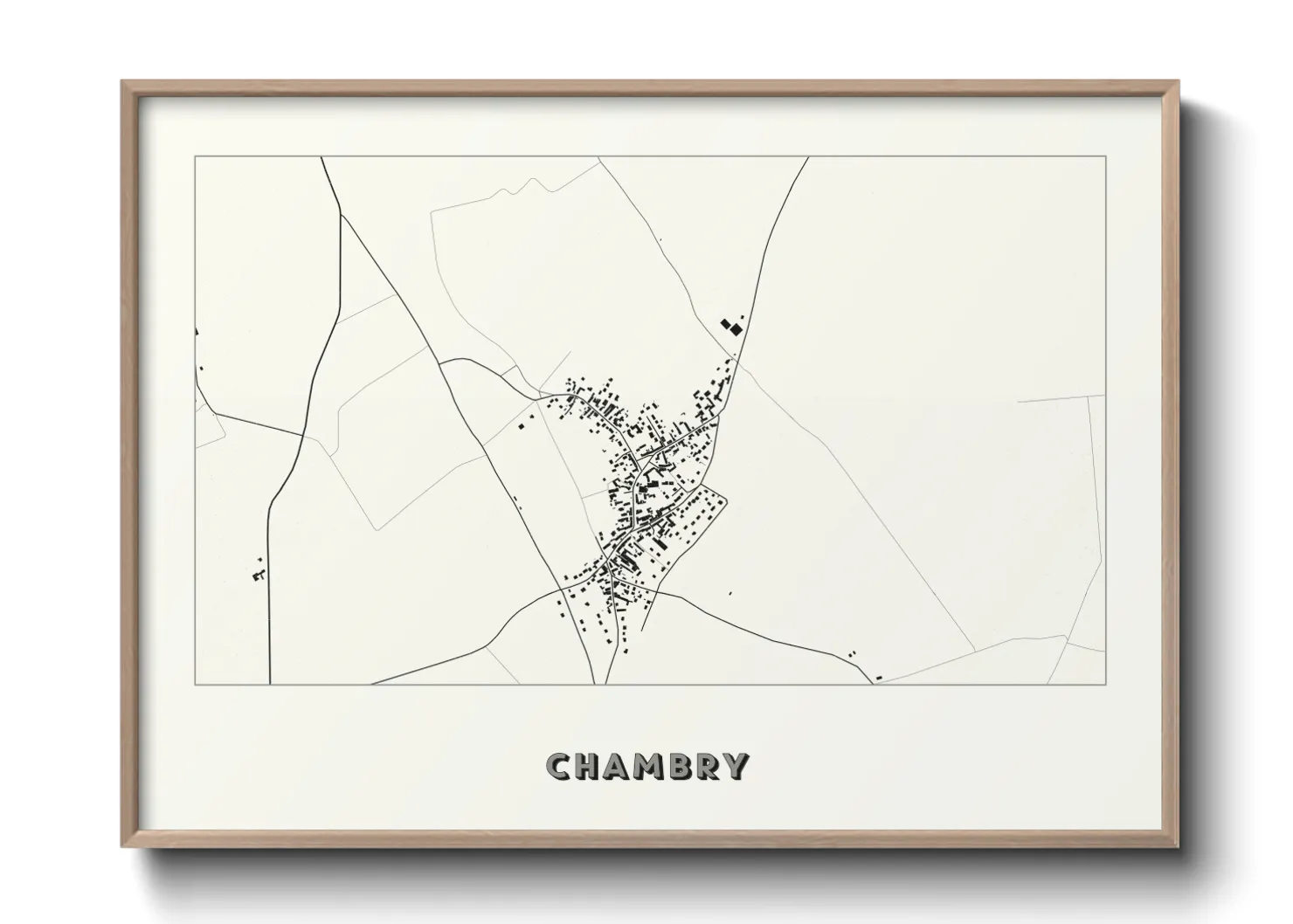 Une affiche de carte sur Chambry