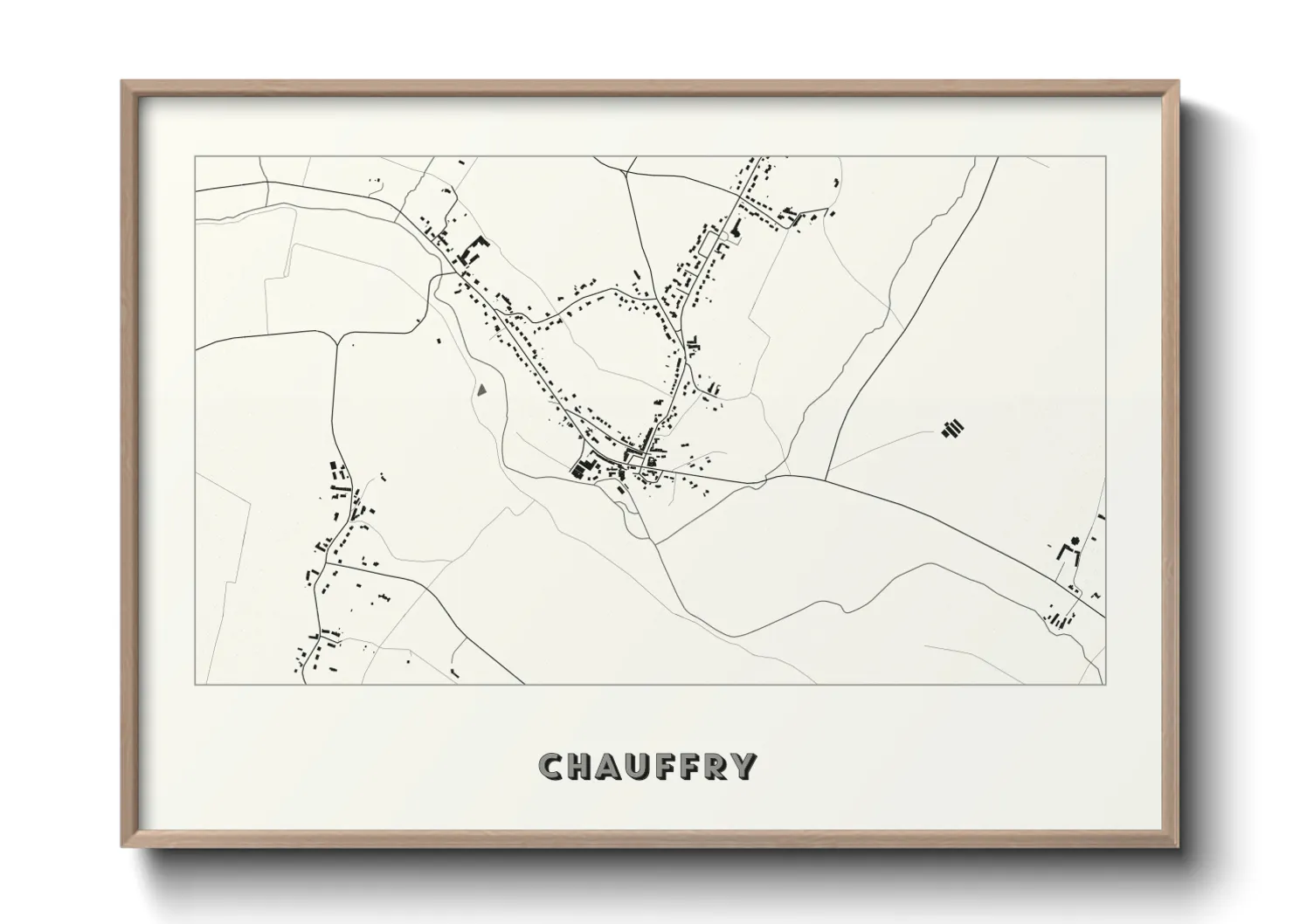 Une affiche de carte sur Chauffry
