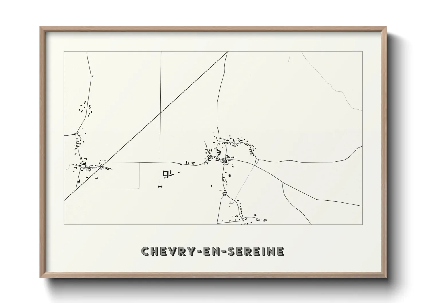 Une affiche de carte sur Chevry-en-Sereine