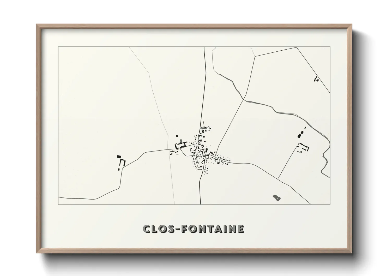 Une affiche de carte sur Clos-Fontaine