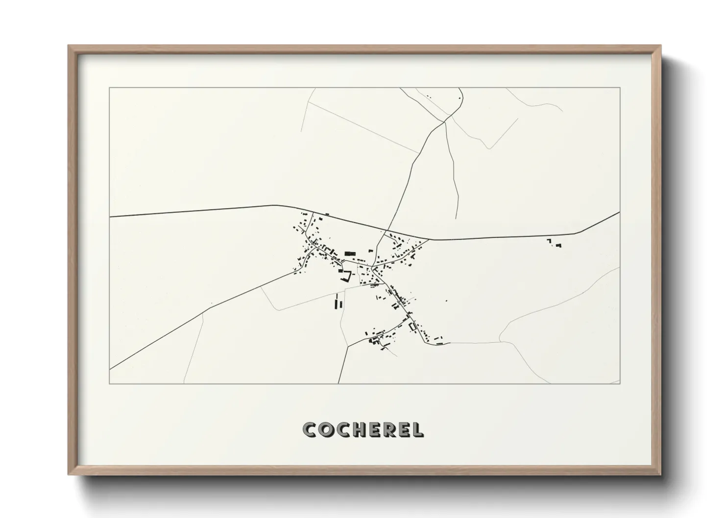 Une affiche de carte sur Cocherel