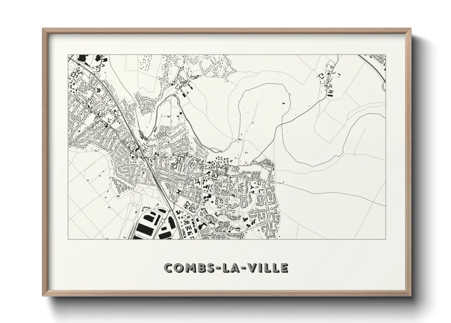 Une affiche de carte sur Combs-la-Ville