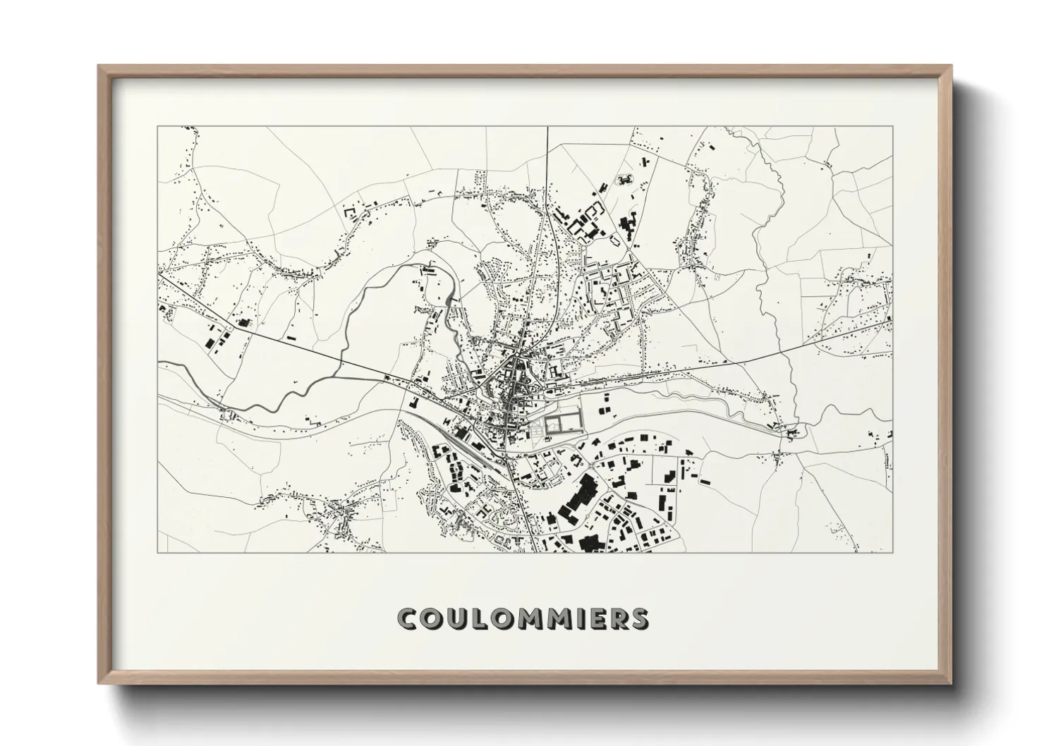 Une affiche de carte sur Coulommiers