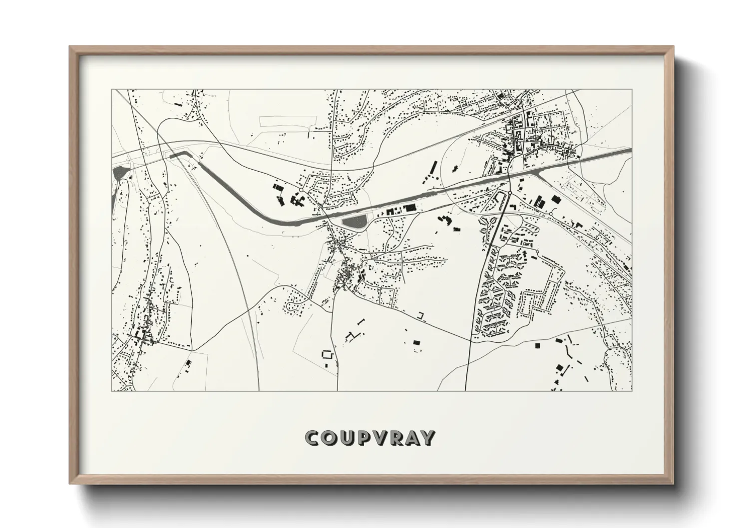 Une affiche de carte sur Coupvray
