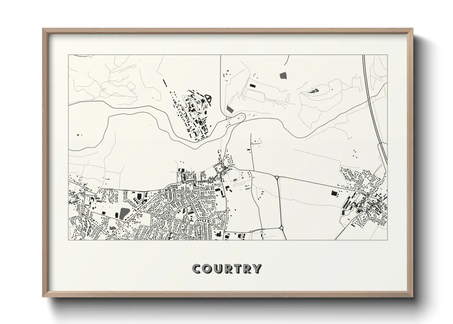Une affiche de carte sur Courtry