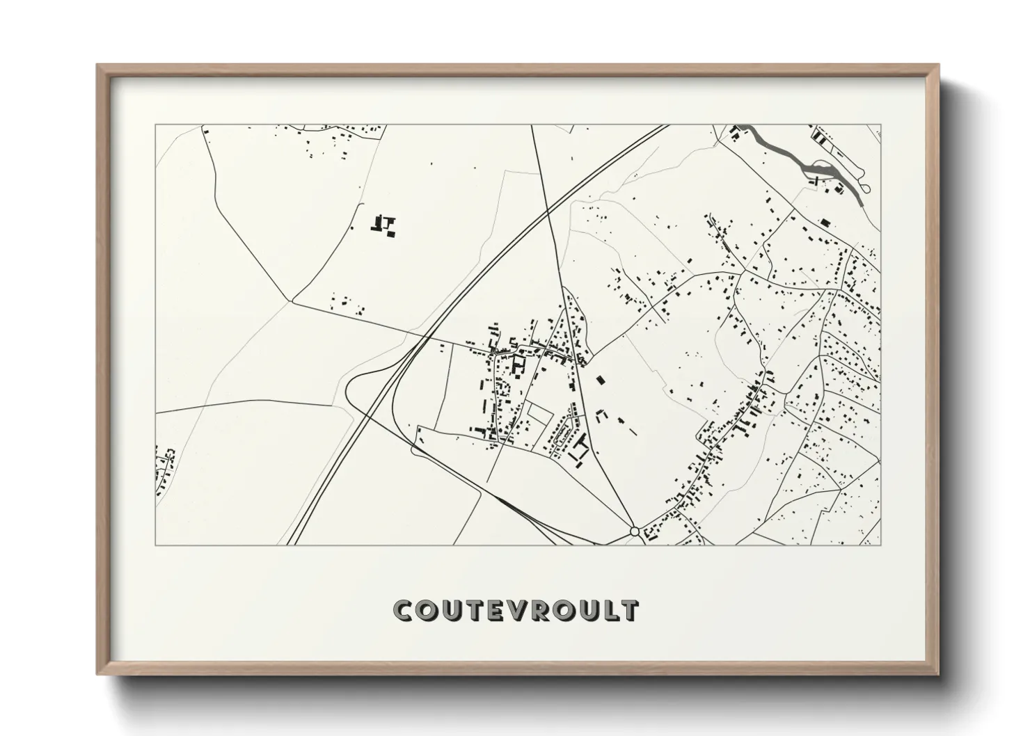 Une affiche de carte sur Coutevroult