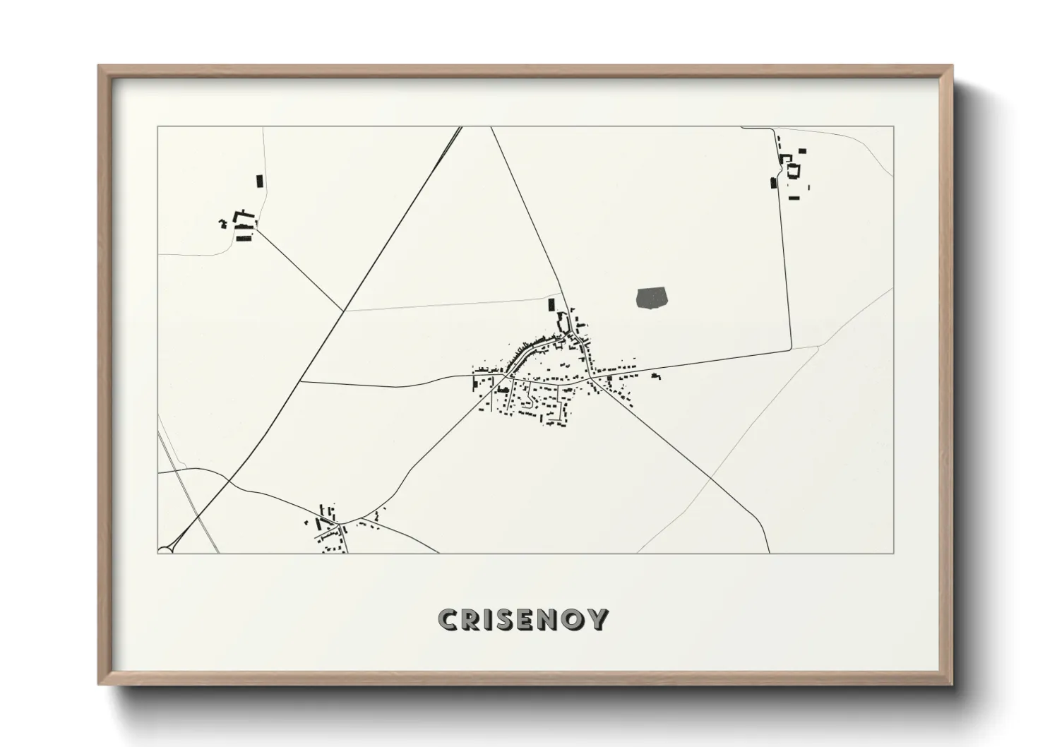 Une affiche de carte sur Crisenoy