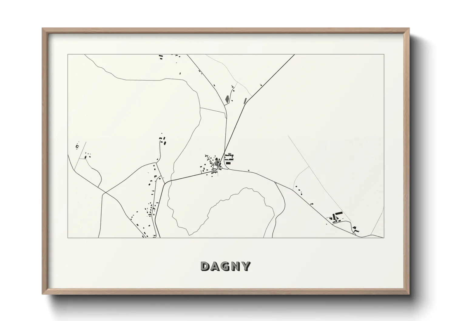 Une affiche de carte sur Dagny