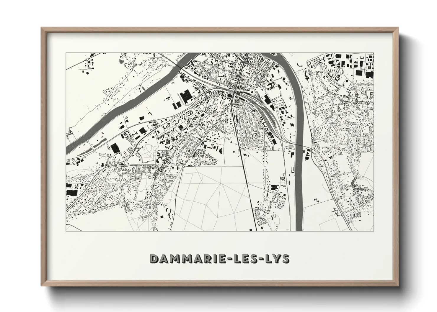 Une affiche de carte sur Dammarie-les-Lys