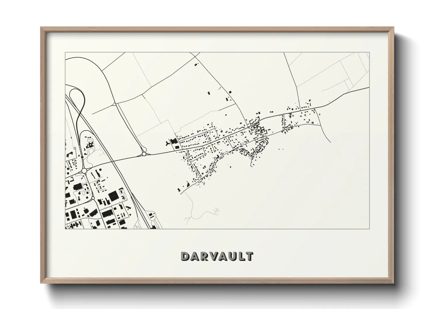 Une affiche de carte sur Darvault