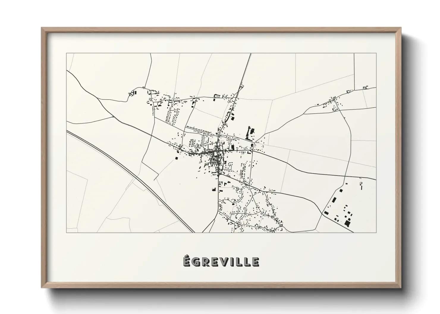 Une affiche de carte sur Égreville