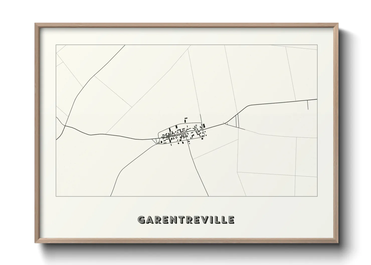 Une affiche de carte sur Garentreville