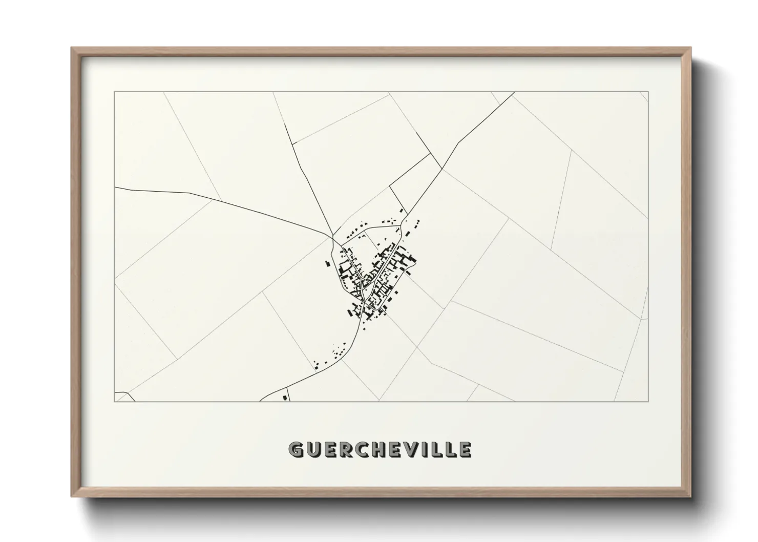 Une affiche de carte sur Guercheville