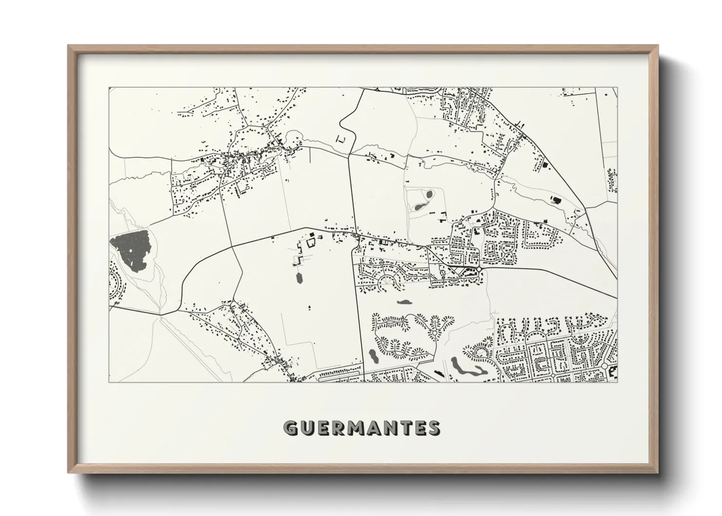 Une affiche de carte sur Guermantes