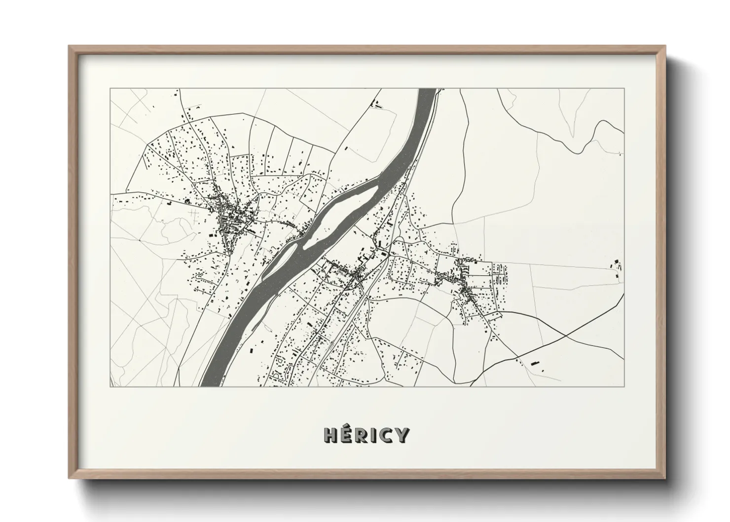 Une affiche de carte sur Héricy