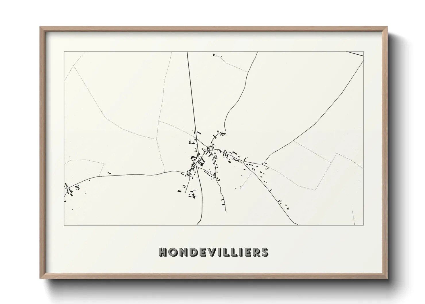 Une affiche de carte sur Hondevilliers