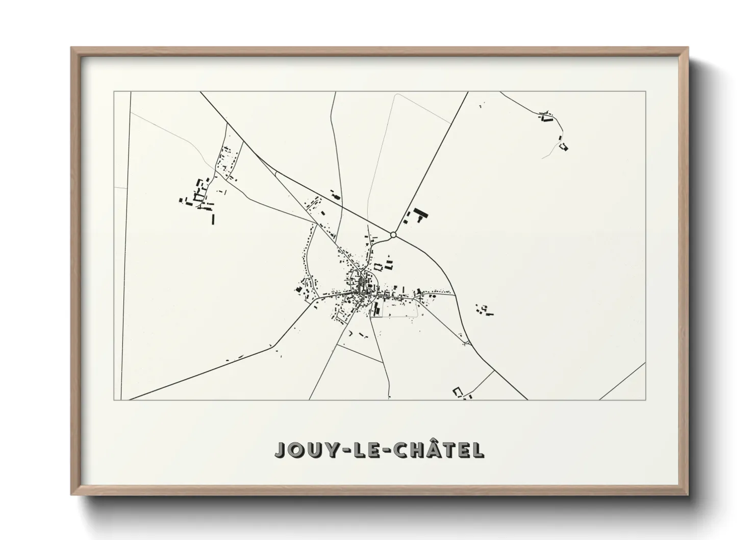 Une affiche de carte sur Jouy-le-Châtel