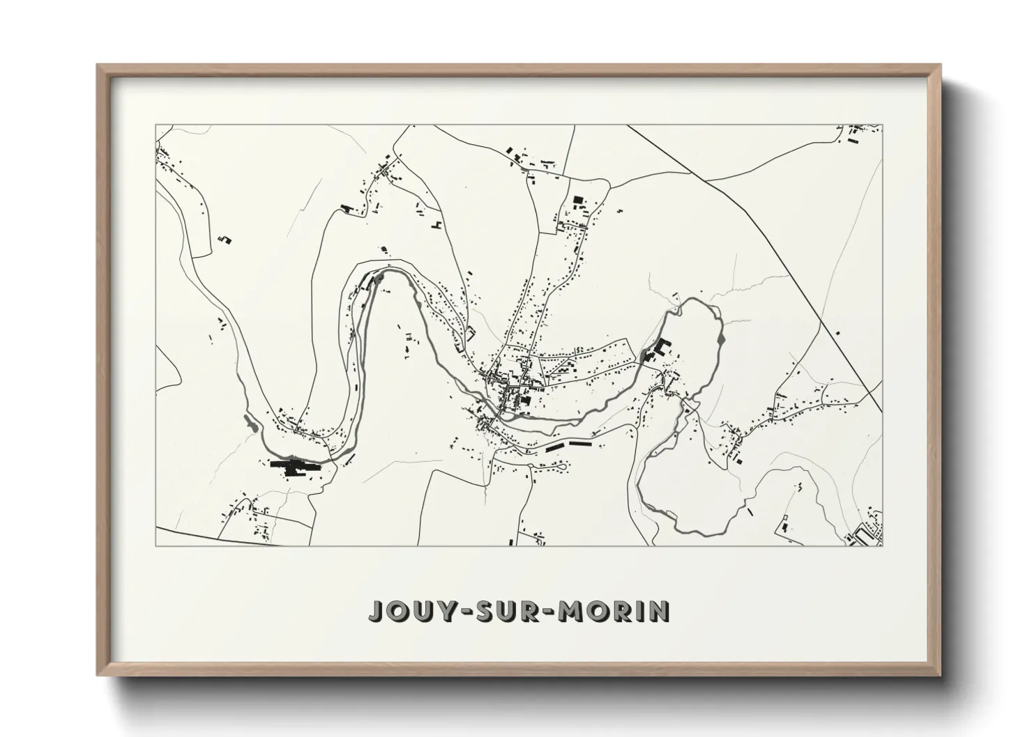 Une affiche de carte sur Jouy-sur-Morin
