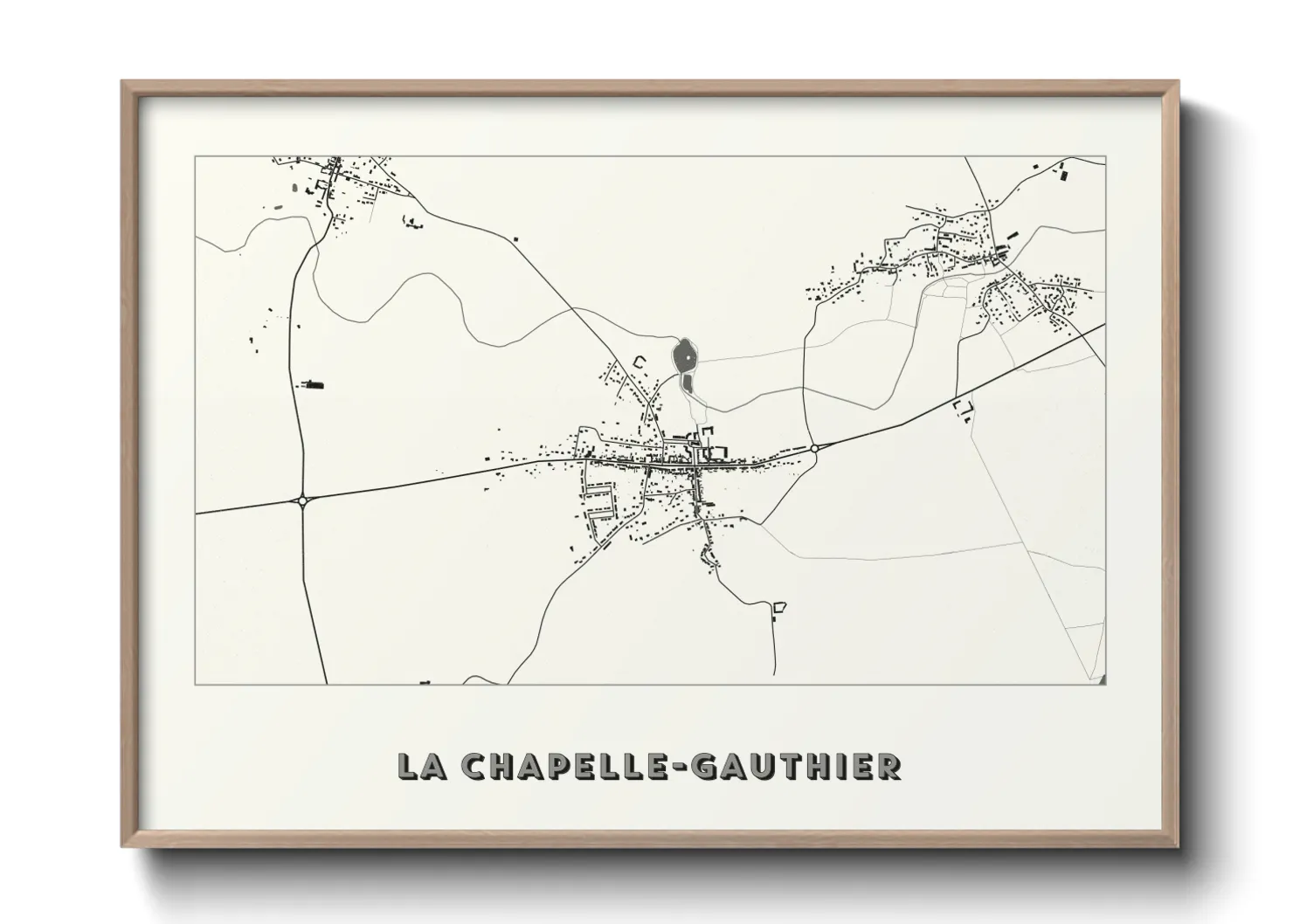 Une affiche de carte sur La Chapelle-Gauthier