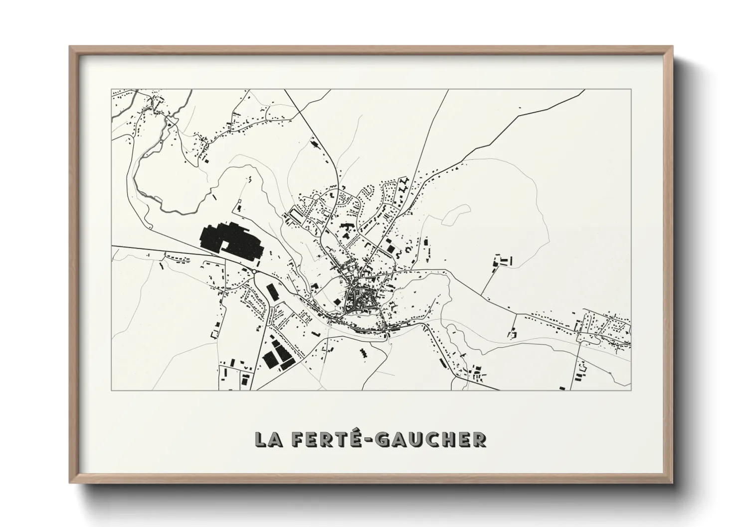 Une affiche de carte sur La Ferté-Gaucher