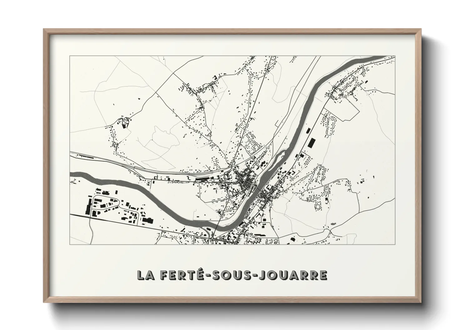 Une affiche de carte sur La Ferté-sous-Jouarre