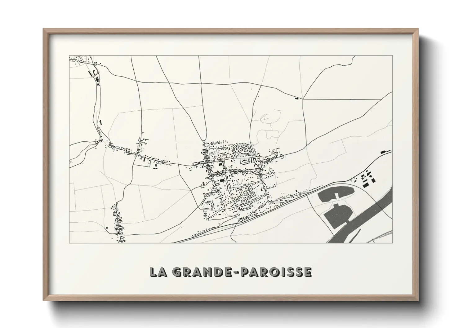 Une affiche de carte sur La Grande-Paroisse